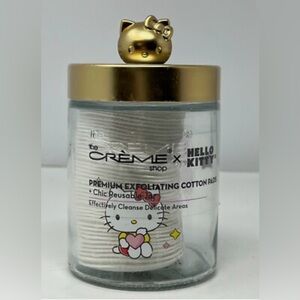 HOT Hello Kitty Gold and White Cotton Pads Jar